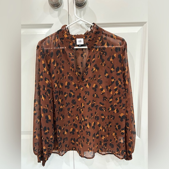 CAbi Tops - CAbi Animal Print Obsess Blouse